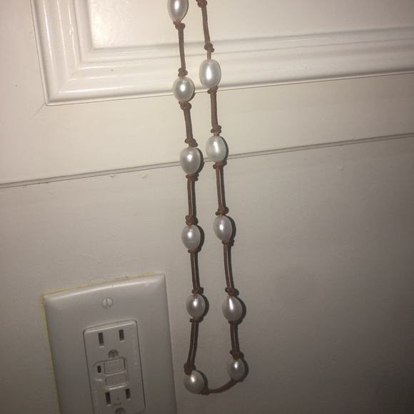 Freshwater pearl beaded necklace 16 inch seaside Pre-owned good condition - Picture 1 of 3